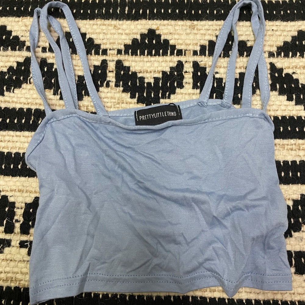 plt double strap crop top